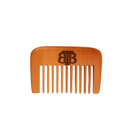 TBB Branded Peachwood Wide Tooth Comb