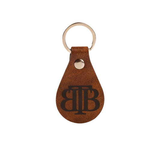 TBB Branded Double-Sided Polyurethane Leather Keychain