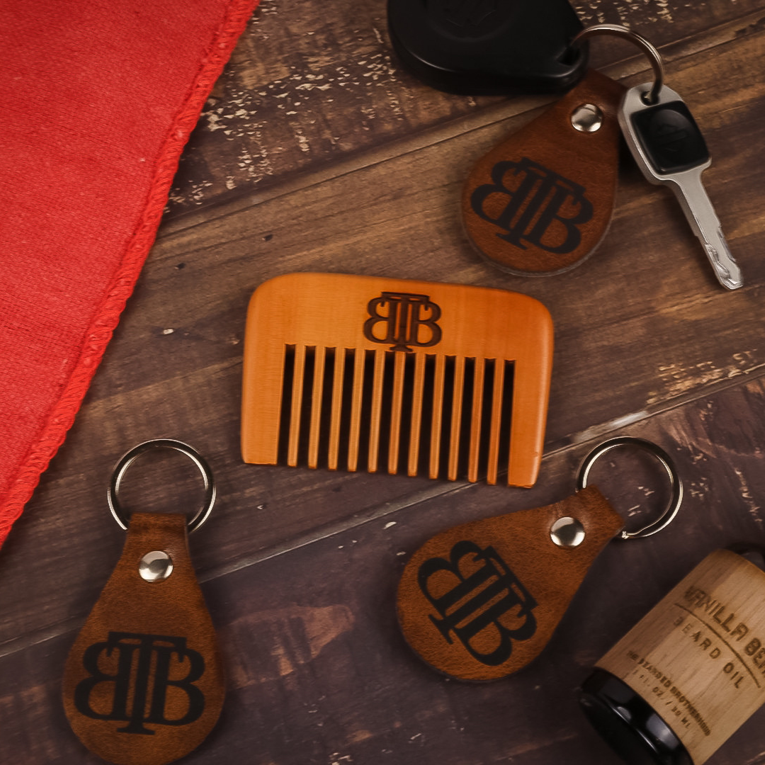 TBB Branded Double-Sided Polyurethane Leather Keychain